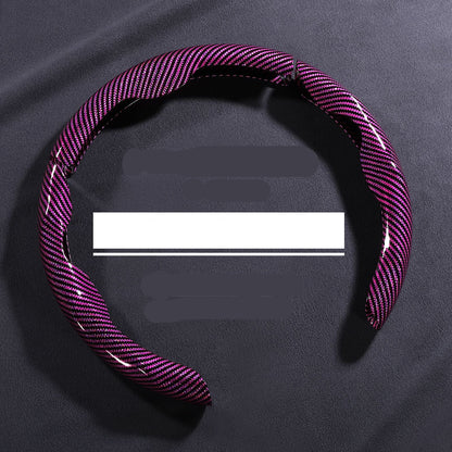 🎉 2026 Sale — Over 37600 Sold! 📢Universal Carbon Fiber Texture Steering Wheel Cover｜Ergonomic Anti-Slip Segmented Grip Protector ✨