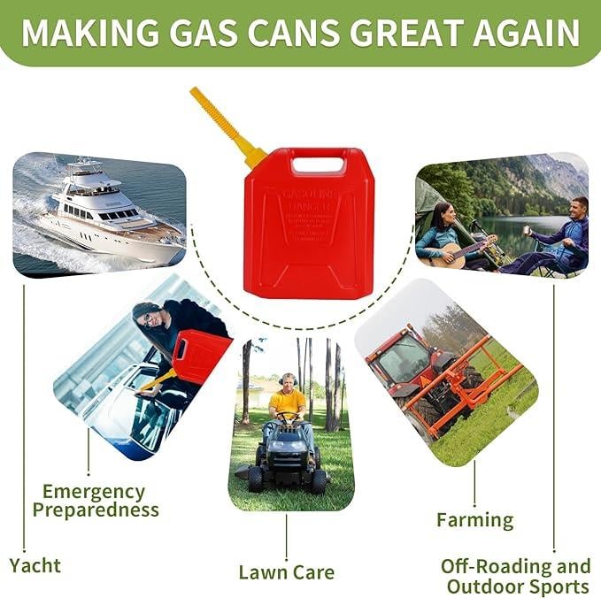 🔥Monthly sales of 200,000+ upgraded replacement gasoline cans with flexible nozzles