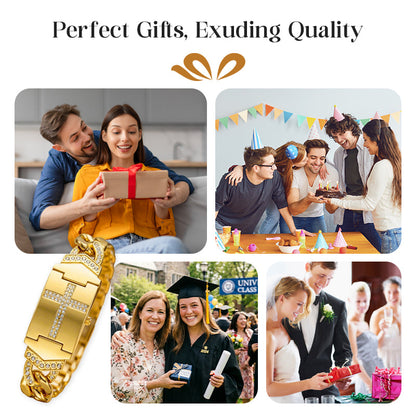 🙏⌚Sparkling Crystal Cross Watch—Geometric Rectangular Dial, Premium Metal Strap💎