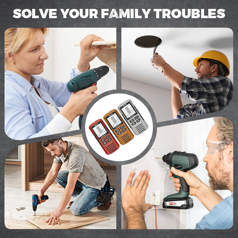 🔥53% off single purchases! Additional discounts for multiple purchases! 🔥 German-engineered 5-in-1 wall detector: One-click access to internal pipes and steel reinforcement within walls.