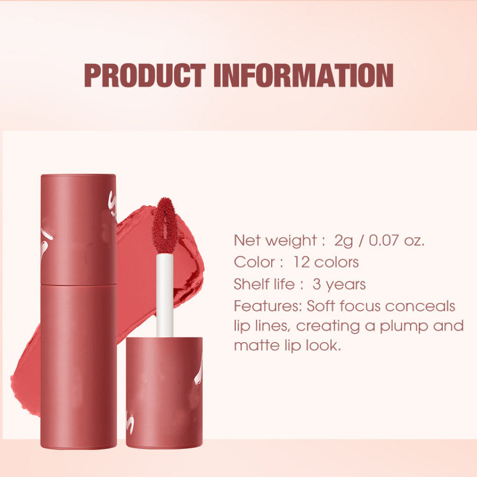 💄Matte 2-in-1 Lip & Cheek Tint – Airy Lip Glaze – Non-Transfer Lip Color