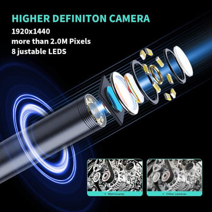 🏆LAST DAY SALE🎁✨TechView™🇬🇧HD Endoscope Camera for iPhone & Android – 1920P Inspection Scope with 8 Adjustable LED Lights 🔍📱