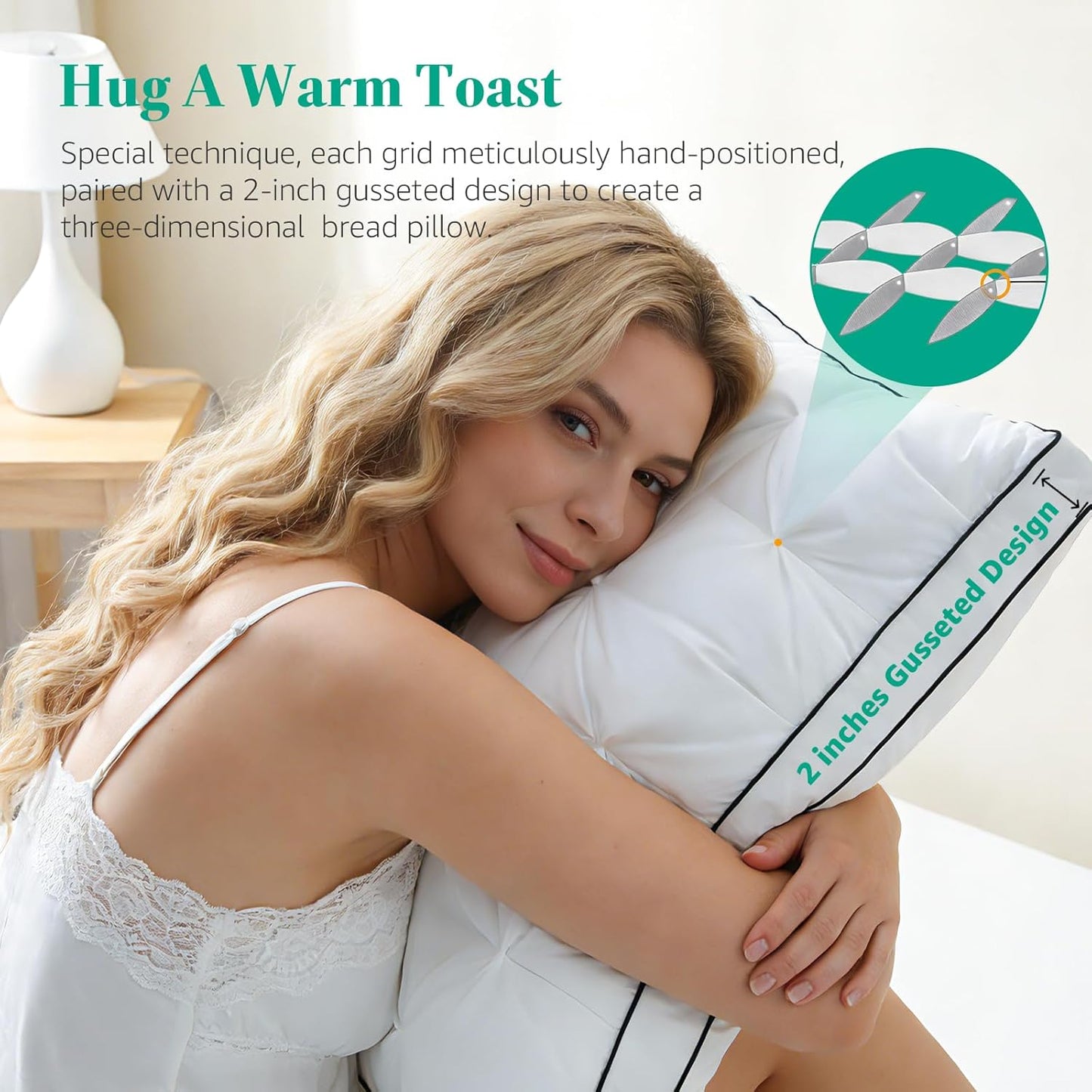 3D Bread Down Bed Pillows