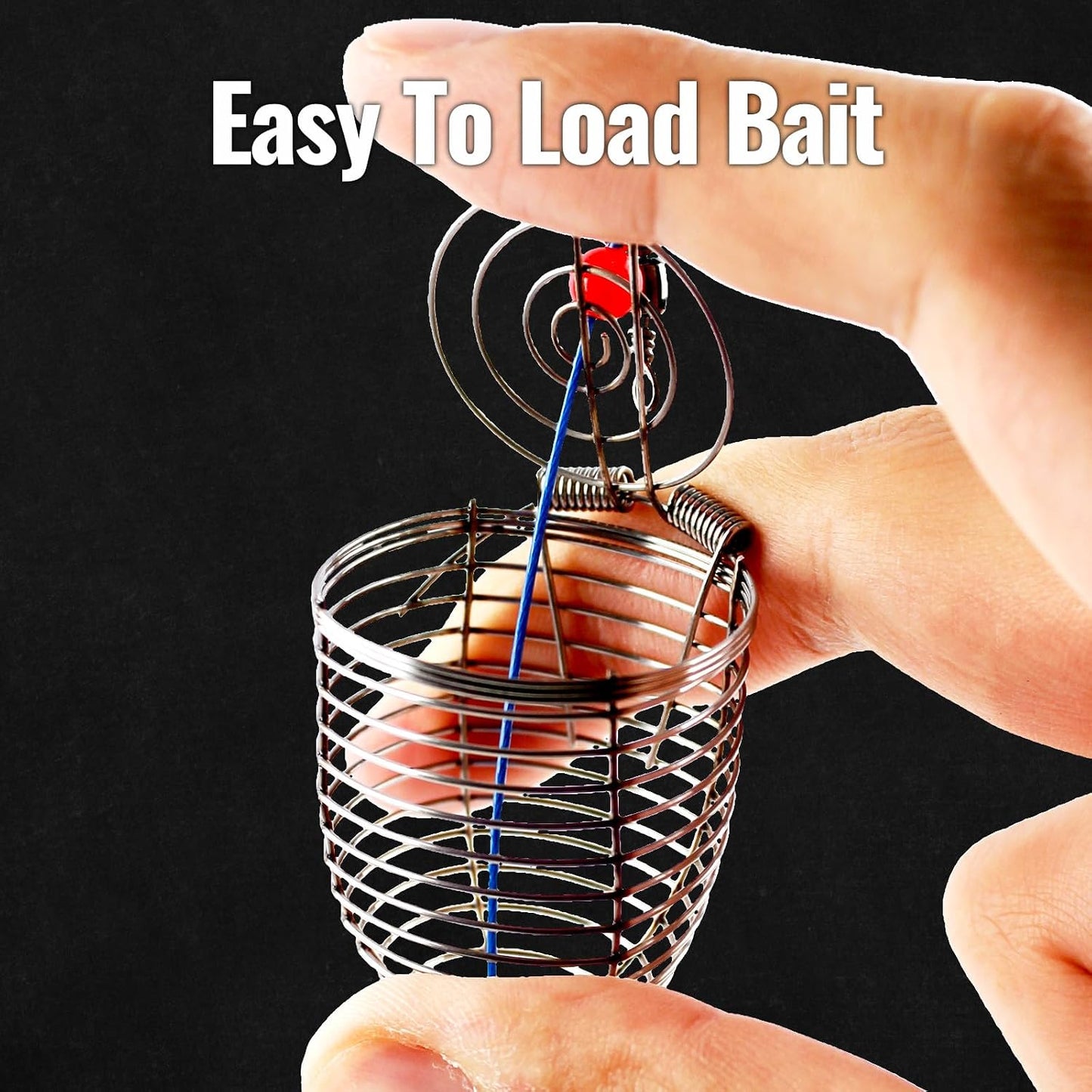 TyiiproTM Stainless Steel Fishing Bait Cage Feeder – Durable Fish Attracting Rig Attachment
