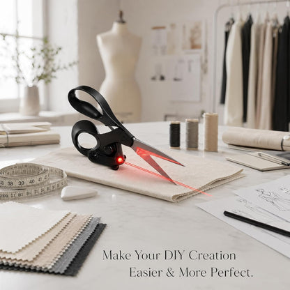 💕Buy 1 Get 1 Free✂️Laser Guided Scissors for Fabric Cutting Infrared-assisted Scissors