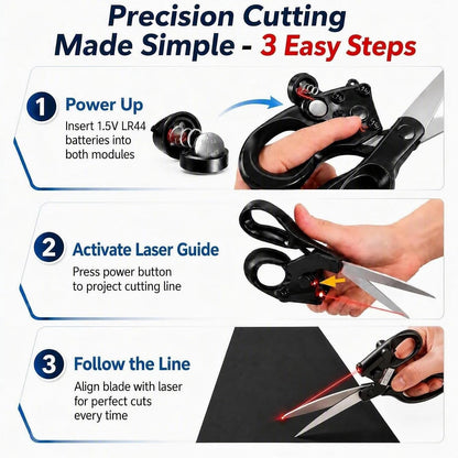 💕Buy 1 Get 1 Free✂️Laser Guided Scissors for Fabric Cutting Infrared-assisted Scissors
