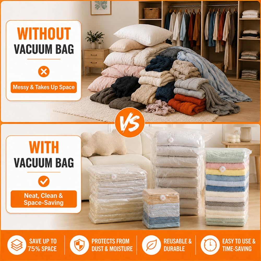 💥 Last 200 units—50% Off ✅New transparent thickened vacuum compression bag