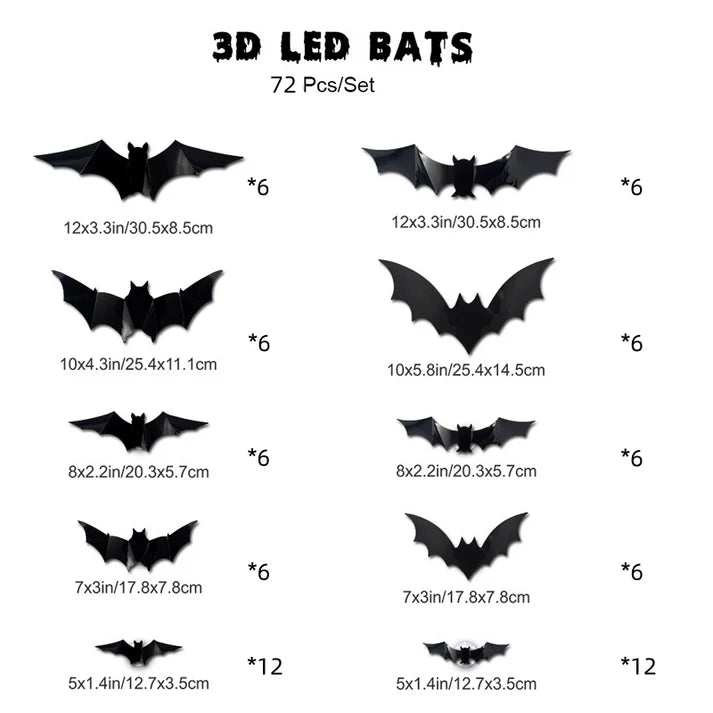 Halloween Special Offer: 50% Off 🔥3D Bat-Shaped LED Decorations