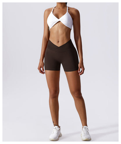 High Waist Stretch Yoga Shorts