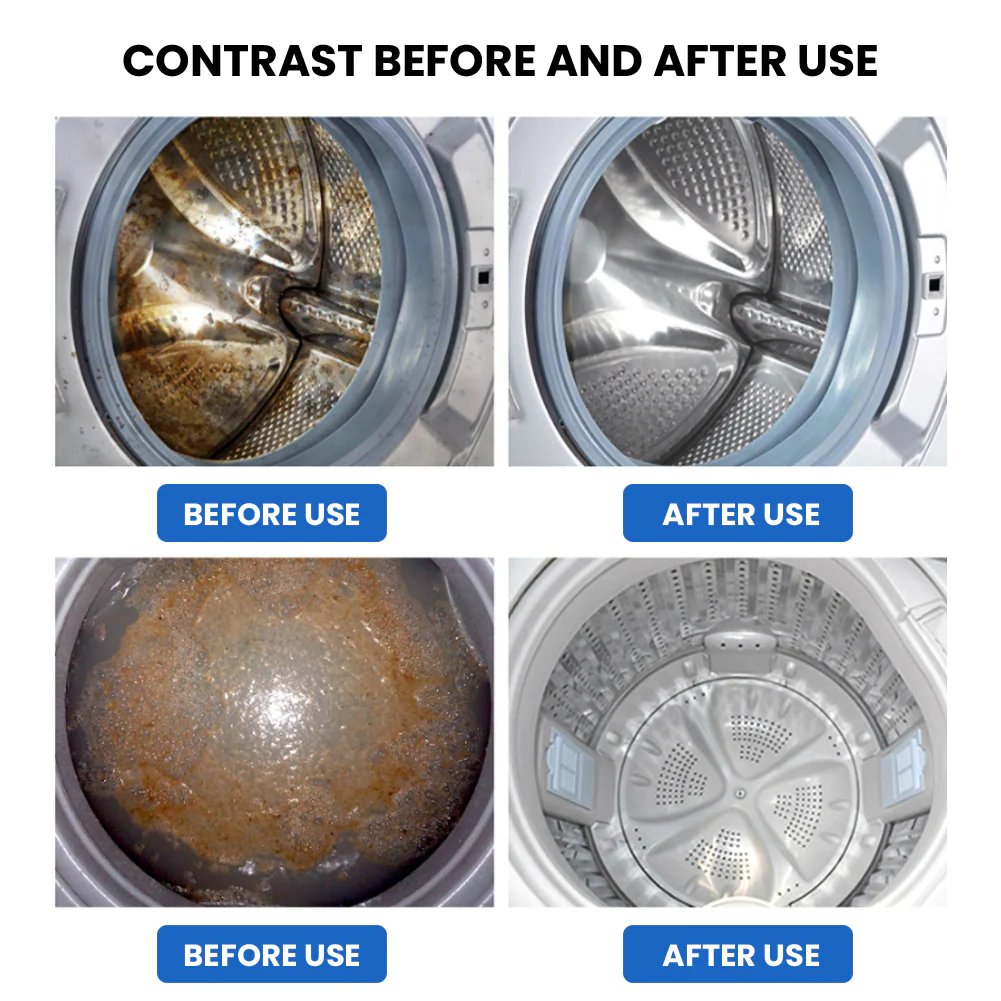 🔥 Powerful Washer Deep Cleaner Tablets – Washing machine stain removal, odor removal, and freshening cleaning tablets