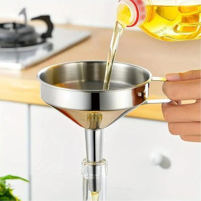 🍳Stainless Steel Funnel Set｜With Filter Strainer