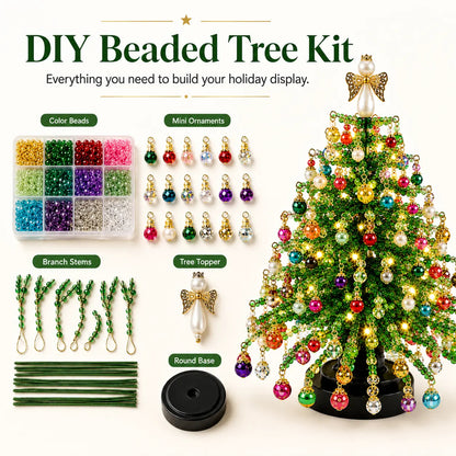 🎁 DIY Beaded Christmas Tree – Complete Craft Kit for Festive Holiday Décor & Gifting