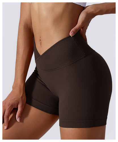 High Waist Stretch Yoga Shorts