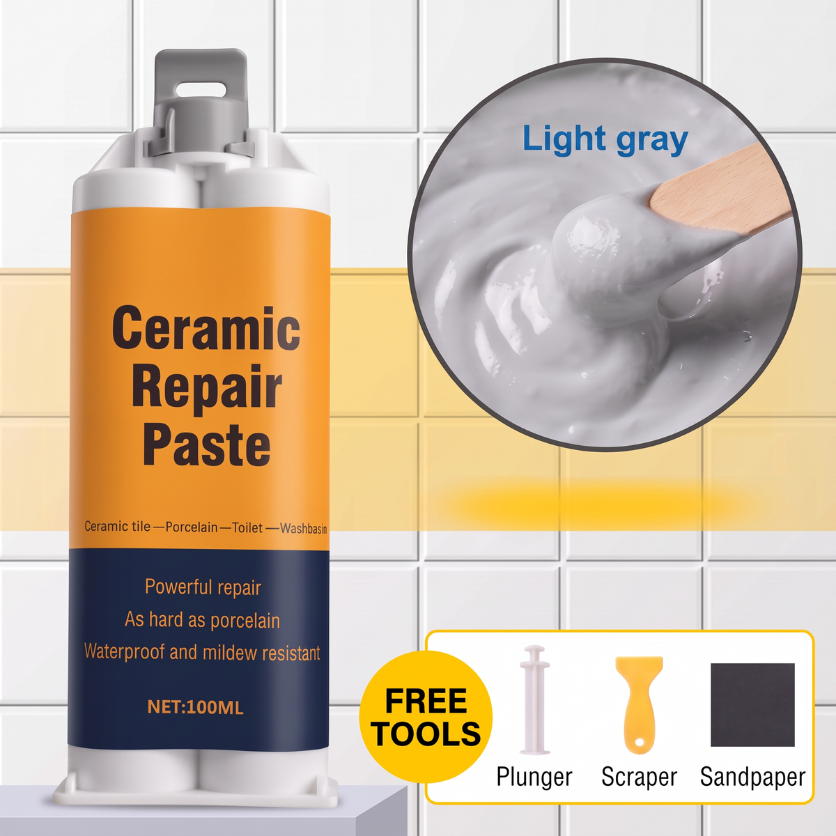 💕Buy 1 Get 1 Free🏠🛠Twin-Tube Ceramic Tile Repair Paste