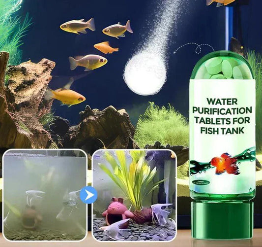 50% off, limited-time offer! Aquarium purification tablets (140 tablets) – safe for all fish | Use 1 to 4 tablets per 10 liters of water