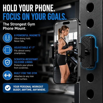 🔥Limited-time 50% off-Magnetic Gym Phone Mount