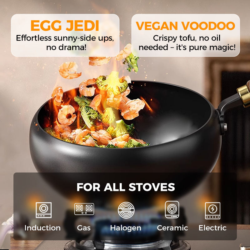 🍳🔥 Healthy Uncoated Iron Pot | Professional-Grade Iron Cookware, No Harmful Coating