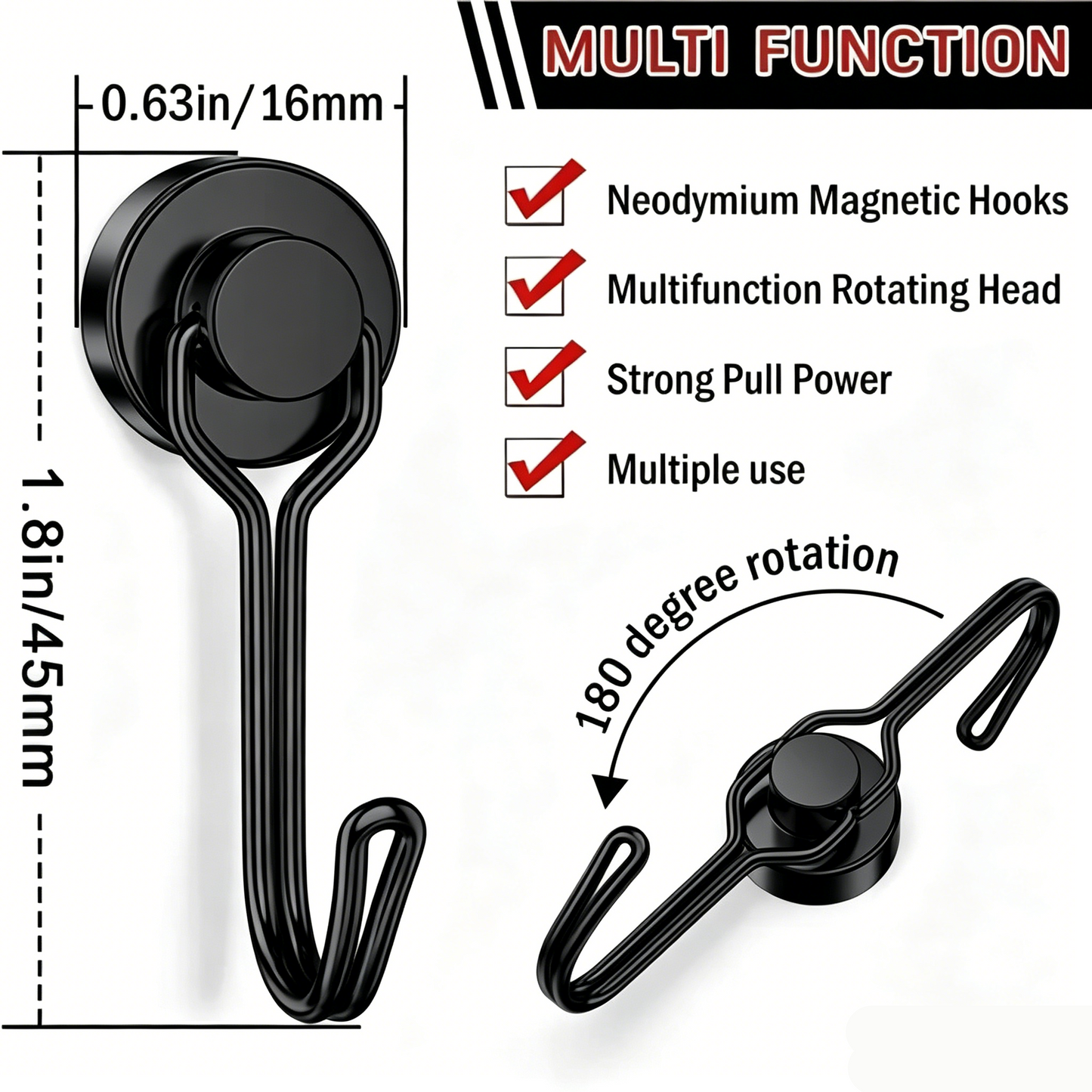 Newest 2026 Model | 50% OFF Today🔥Hot Sale ⚡Heavy Duty Swivel Hooks