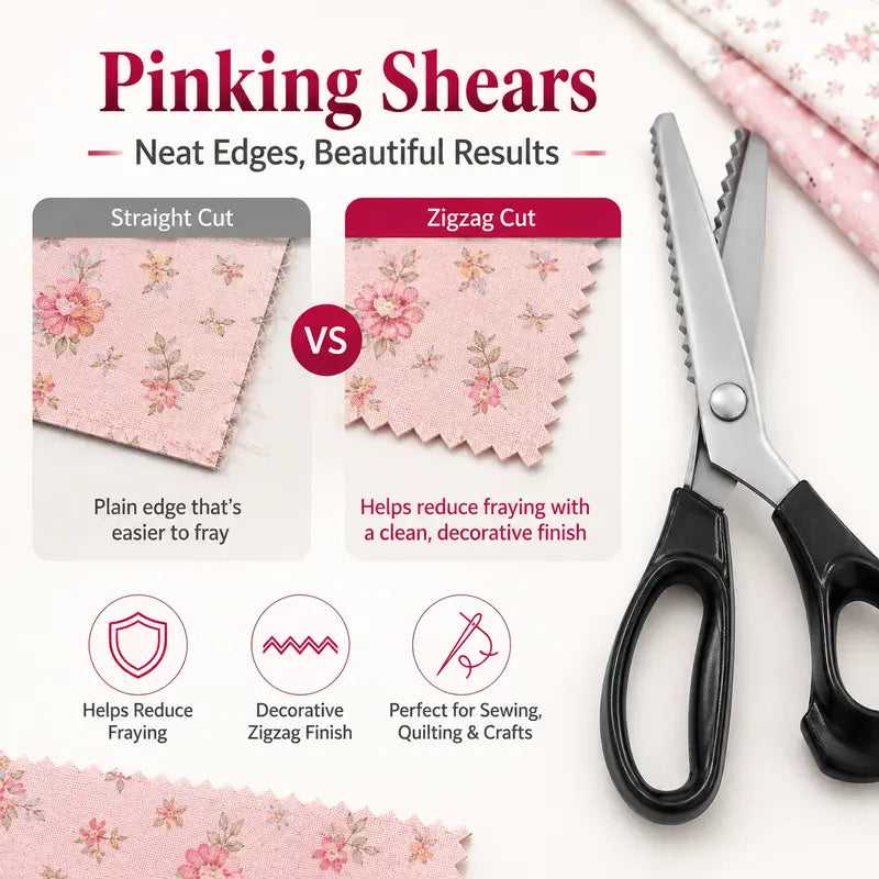✂️ Serrated Stainless Steel Scissors ✨The Ideal Choice for DIY Crafts