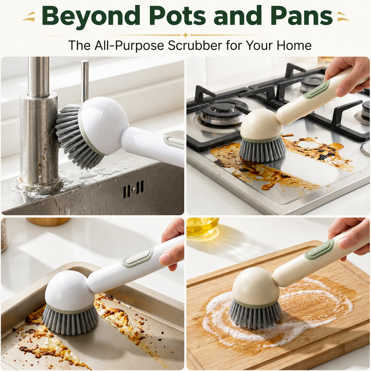 🌟Limited-time 50% off✨Long-handled rotating cleaning brush, suitable for dishes and cookware