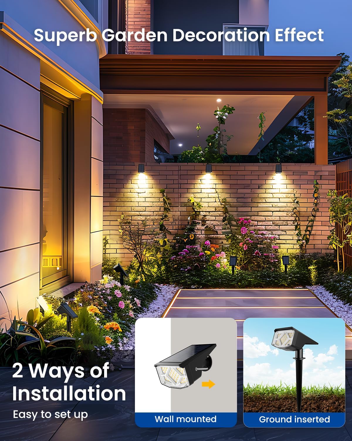🔥2026🔥 HOT Sale🔥⏰50% off🔥 Dual-Mode Solar Landscape Spotlights