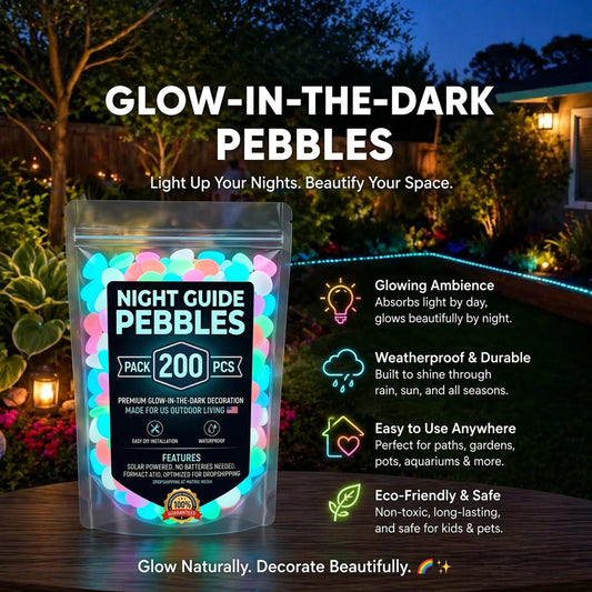 💥50%OFF💥🌈Colorful Glow-in-the-Dark Garden Stones