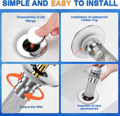 🔥Limited-time 50% off, stainless steel odor-proof bathroom sink stopper