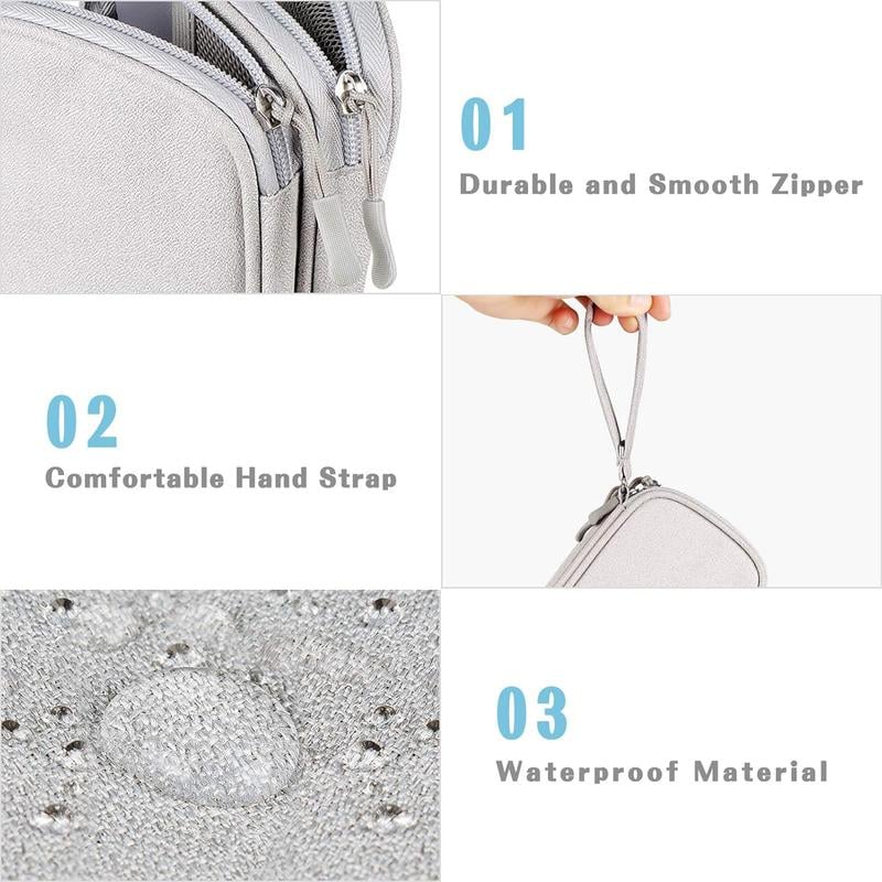 🔥Newest 2026 Model | 50% OFF Today | Travel Cable Organizer Bag – Dual-Layer Multifunctional Case