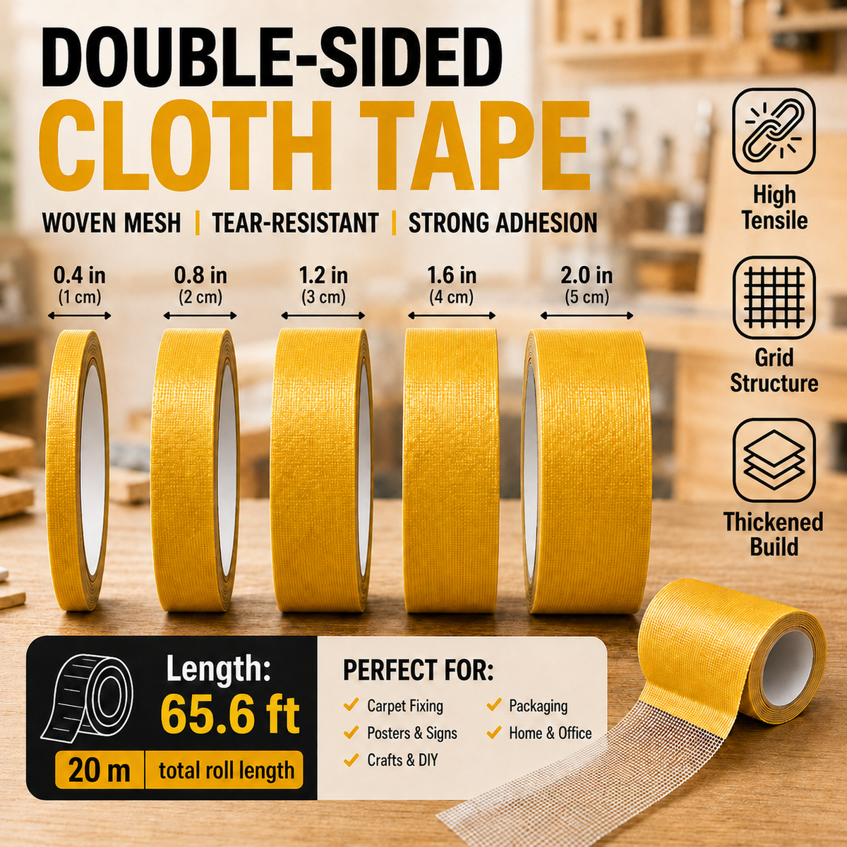🔥Factory Direct Sale, Buy One Get One Free🔥Strong Double-Sided Mesh Tape
