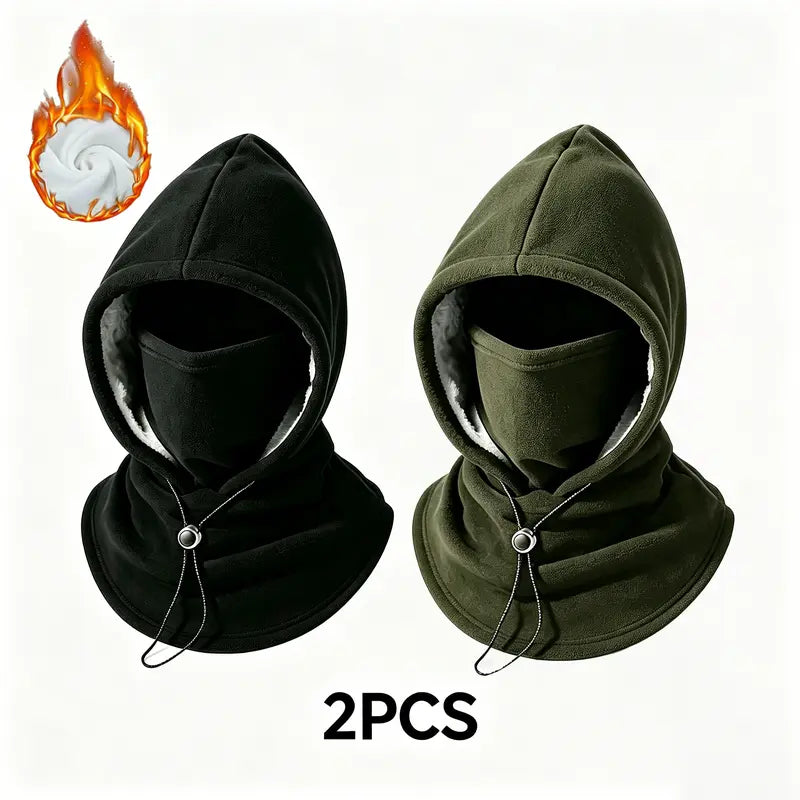 🧣2-in-1 Flannel Mask & Hat | Windproof Thermal Neck Visor Hat for Cycling 🚴