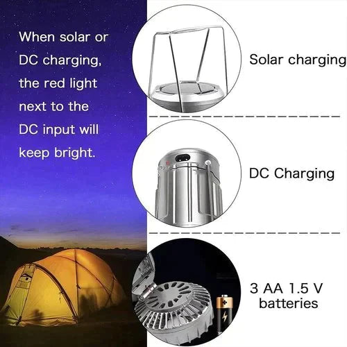 🎁5-in-1🎁Portable LED Camping Lantern With Fan💡