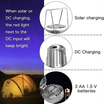 🎁5-in-1🎁Portable LED Camping Lantern With Fan💡