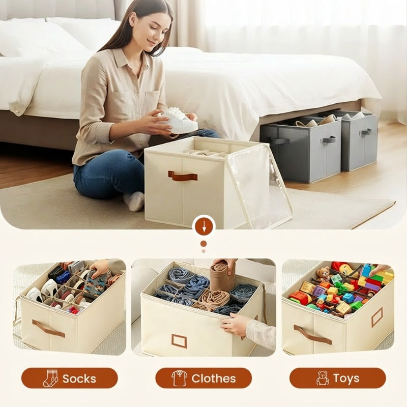 ⏰ Limited-time 50% off! 👟 Foldable fabric shoe box storage box