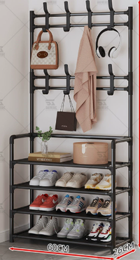 black【4-tier shoe rack】Width 60 cm