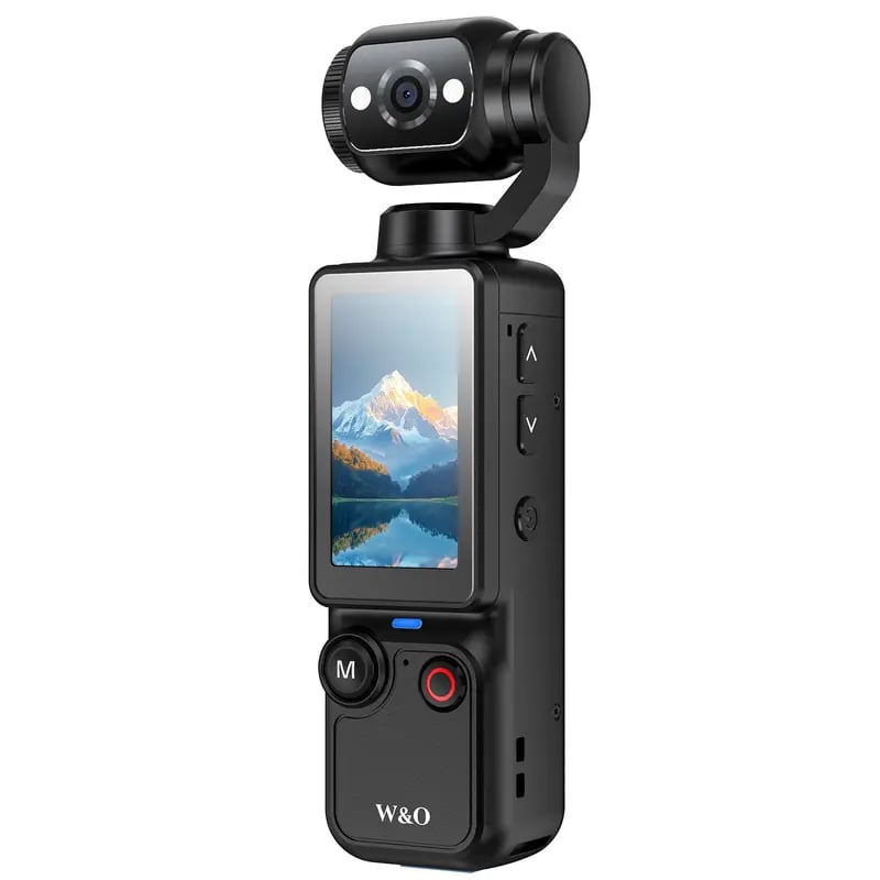 🎥 Upgraded Vlog Camera – 180° Rotating Lens, Full-Body Video Recorder