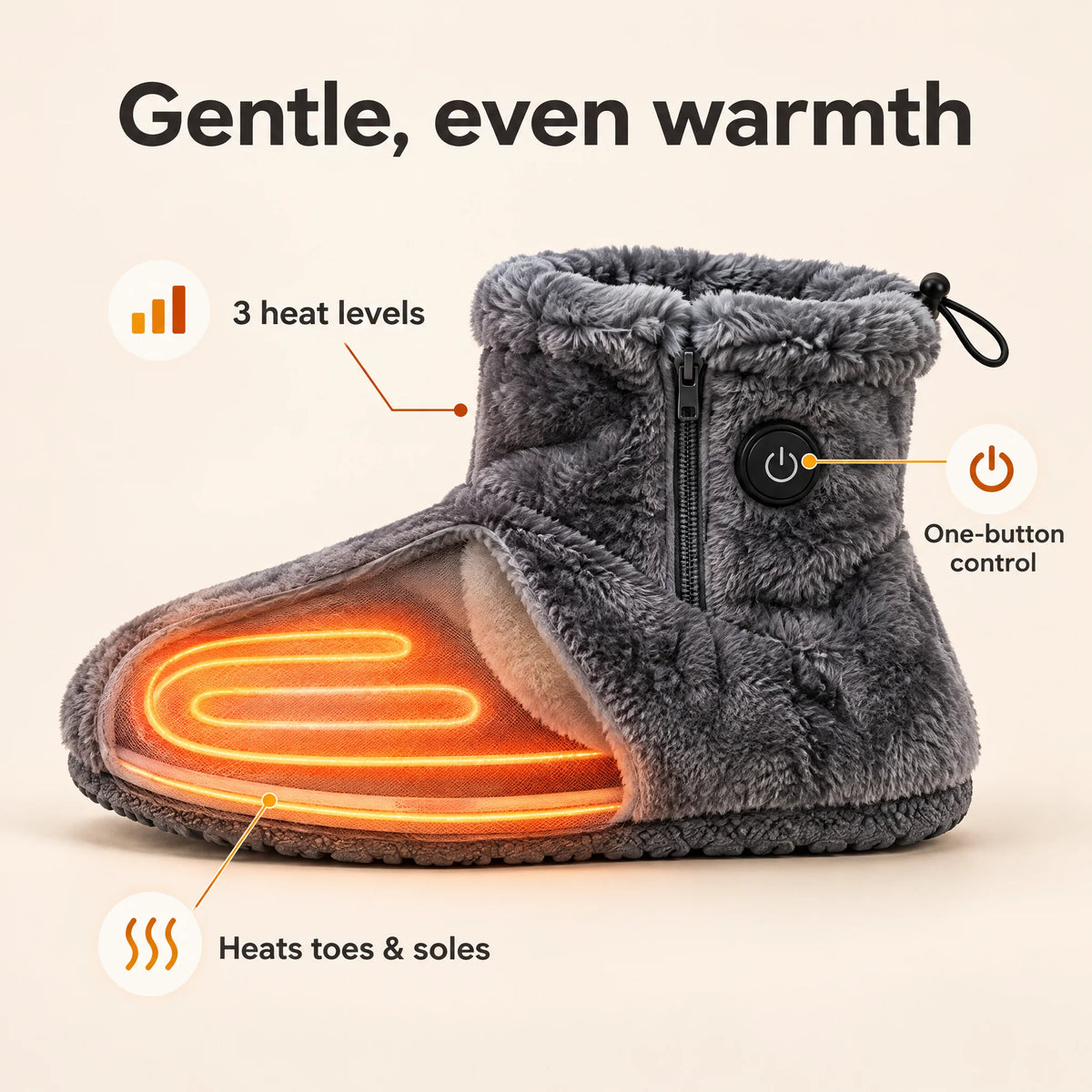 ❄Winter Bestseller – 50% Off: 🔥Unisex USB-Powered Heated Shoes (One Size) – Safe, Constant-Temperature Heating