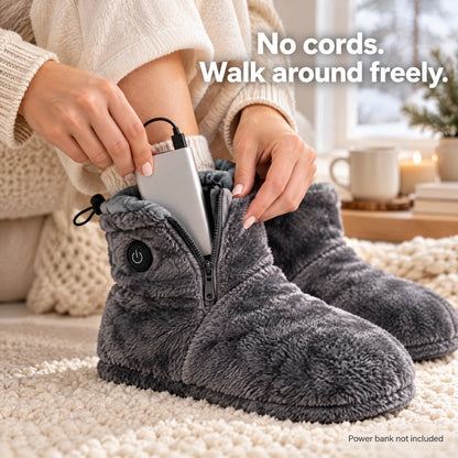❄Winter Bestseller – 50% Off: 🔥Unisex USB-Powered Heated Shoes (One Size) – Safe, Constant-Temperature Heating