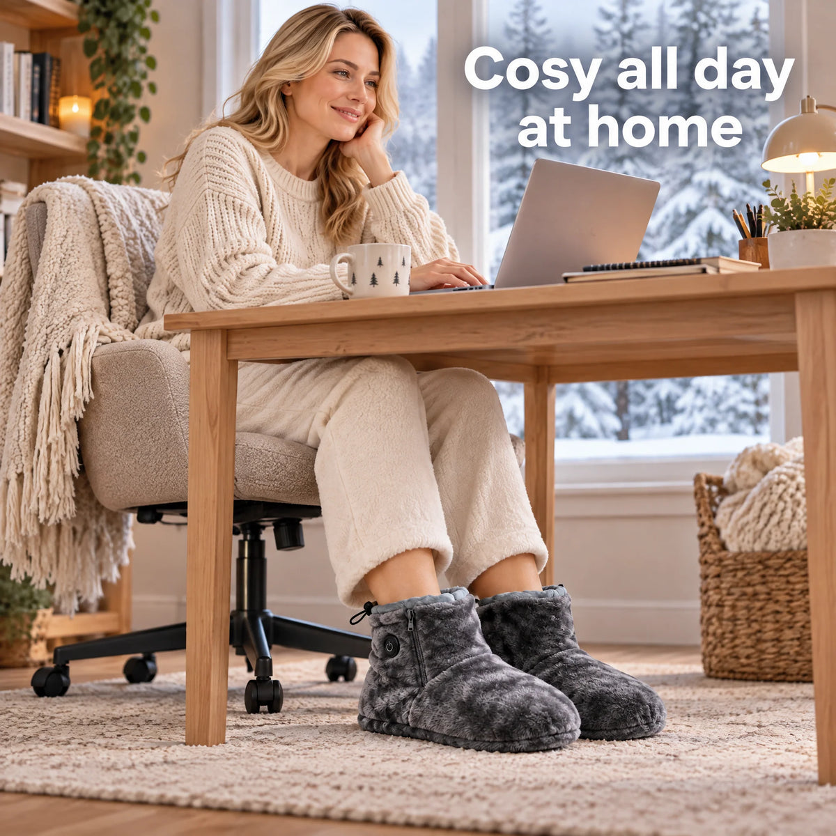 ❄Winter Bestseller – 50% Off: 🔥Unisex USB-Powered Heated Shoes (One Size) – Safe, Constant-Temperature Heating