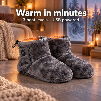 ❄Winter Bestseller – 50% Off: 🔥Unisex USB-Powered Heated Shoes (One Size) – Safe, Constant-Temperature Heating