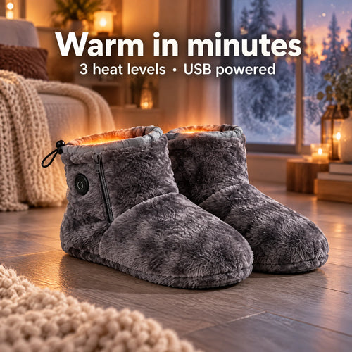 ❄Winter Bestseller – 50% Off: 🔥Unisex USB-Powered Heated Shoes (One Size) – Safe, Constant-Temperature Heating