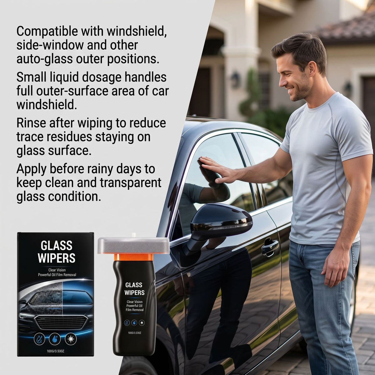 ⏳Hot Deal🚘 Glass Oil Film Remover Paste, Safe For All Auto Glass