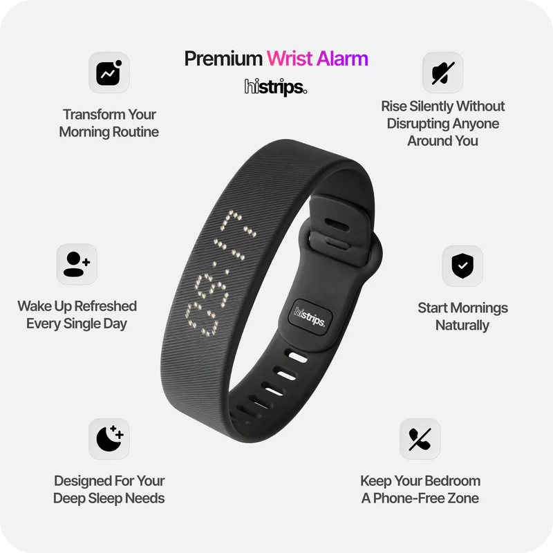 50% OFF🔥Silent wristband clock watch, suitable for heavy sleepers
