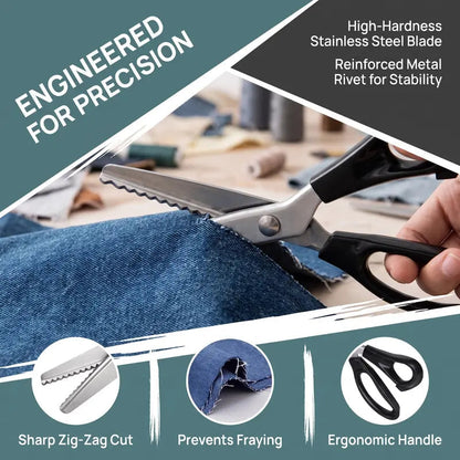 ✂️ Serrated Stainless Steel Scissors ✨The Ideal Choice for DIY Crafts