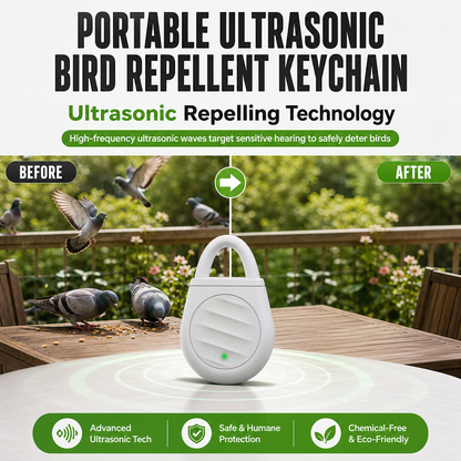 Limited-time 50% off-Portable Ultrasonic Bird Repellent Keychain