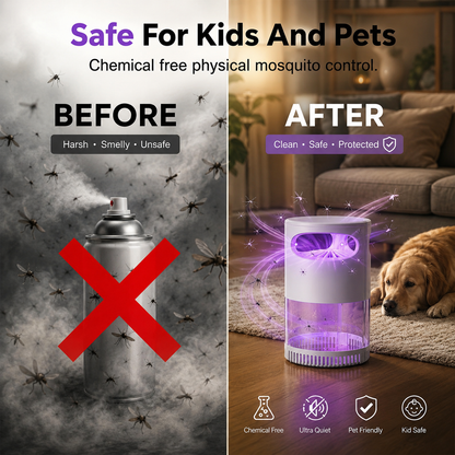 🔥Silent UV Mosquito Killer – No chemicals, safe for children and pets🦟