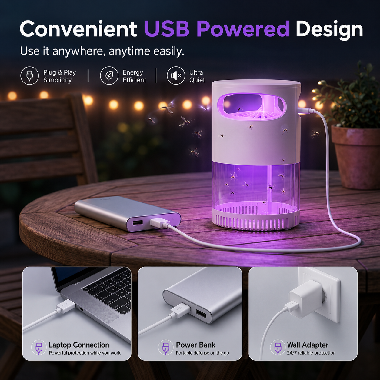 🔥Silent UV Mosquito Killer – No chemicals, safe for children and pets🦟