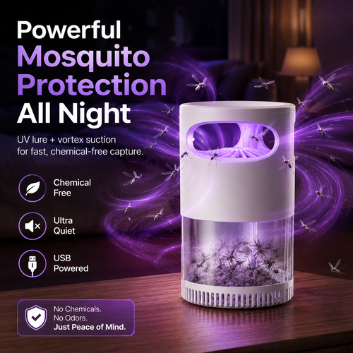 🔥Silent UV Mosquito Killer – No chemicals, safe for children and pets🦟