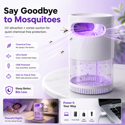🔥Silent UV Mosquito Killer – No chemicals, safe for children and pets🦟