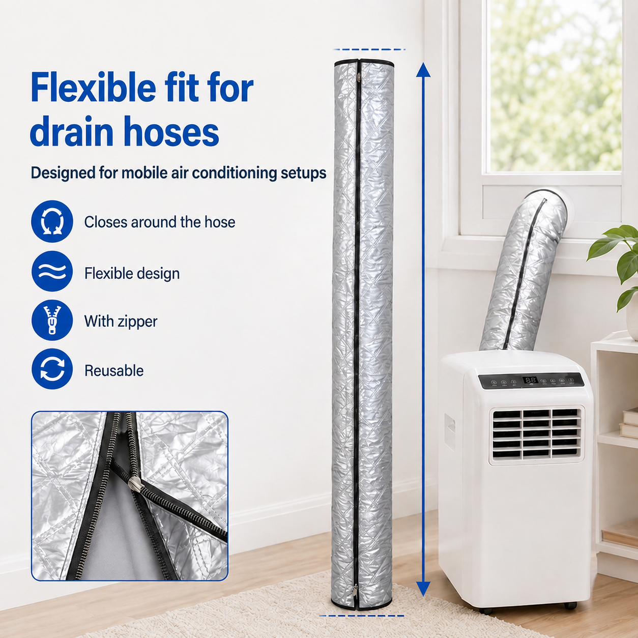 🔥Recently sold over 100,000 units🔥Air conditioner hose insulation sleeve: A summer essential for home use