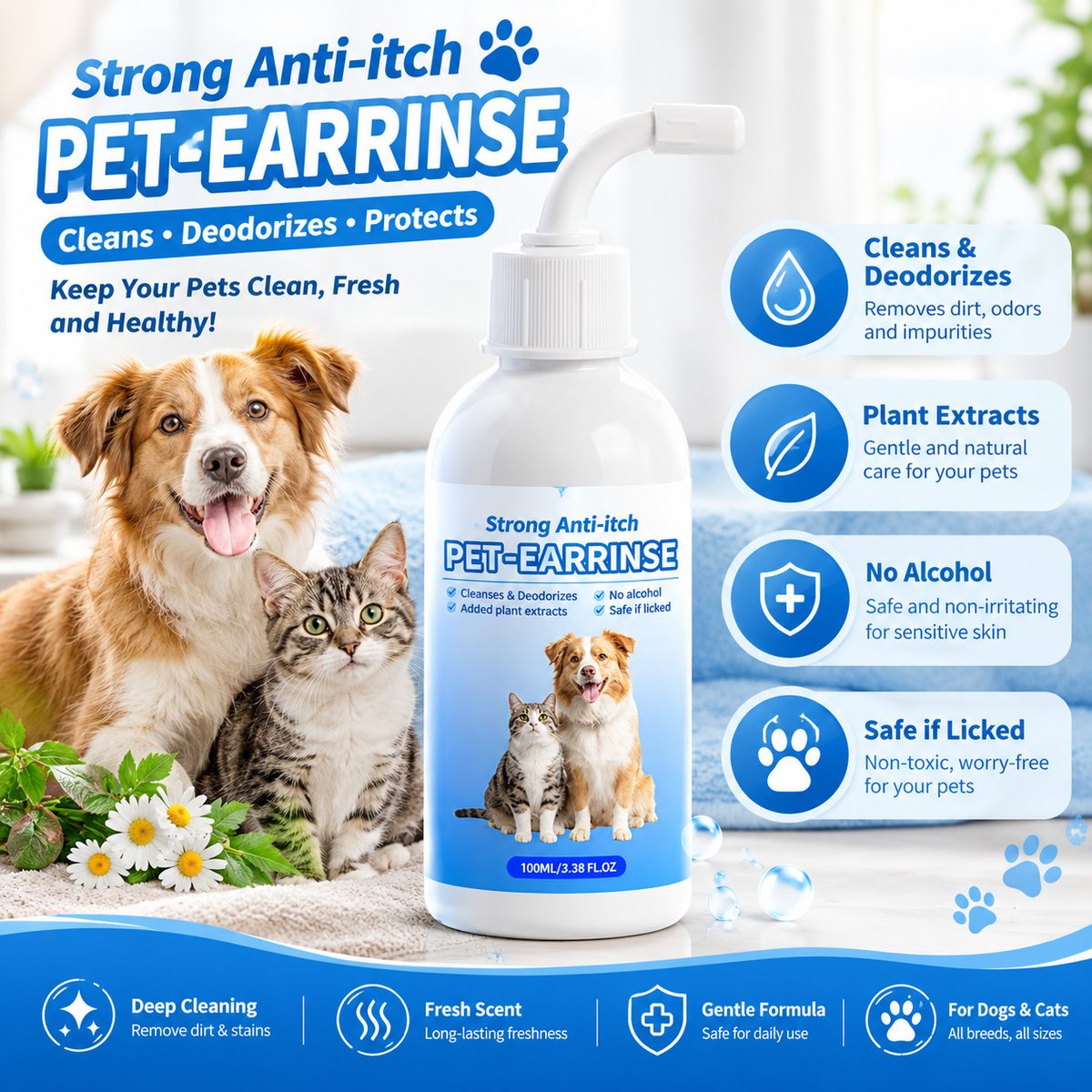 🐶🐱Pet ear cleaning solution